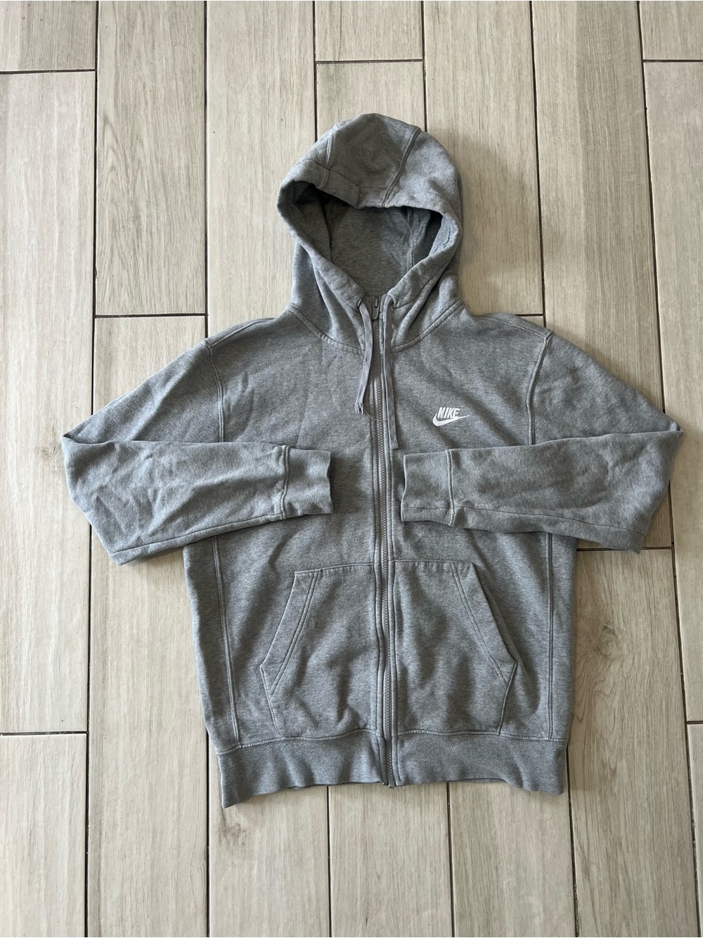 Nike Sportswear Club Fleece Full-Zip Hoodie Dark Grey  Mens Medium